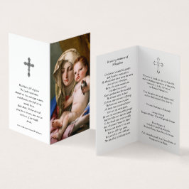 Katolska Prayer-kort | Goldfinch-madonna Kort