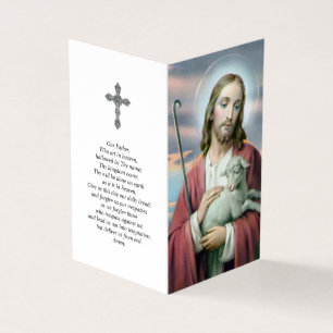 Katolska Prayer-kort Guds lamm Visitkort