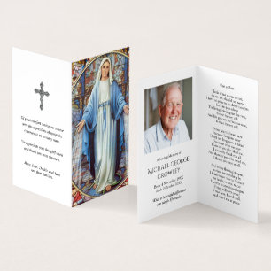 Katolska Prayer-kort Hail Mary Visitkort