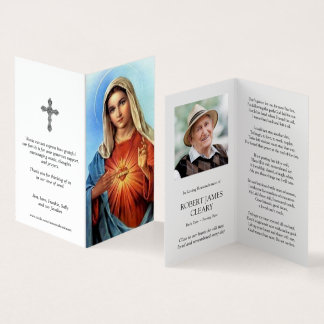 Katolska Prayer-kort | Helig Heart Mary Kort