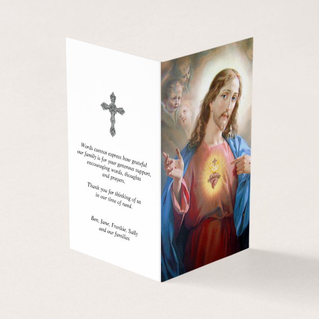 Katolska Prayer-kort | Helig Heart Visitkort (Utsida)