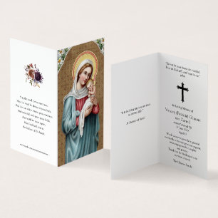 Katolska Prayer-kort Heliga-virus Kort