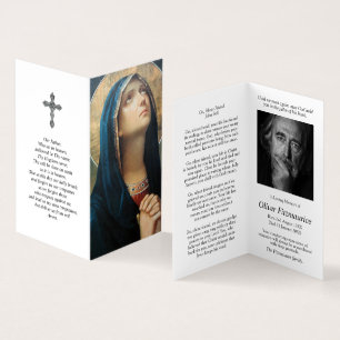 Katolska Prayer-kort Himmelska Mor Visitkort