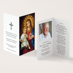 Katolska Prayer-kort   Immaculate Heart Mary Kort