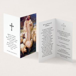 Katolska Prayer-kort   Jesus Bra Shepherd 5 Kort