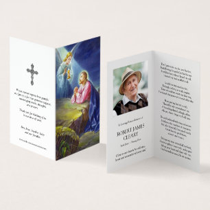 Katolska Prayer-kort   Jesus Kristus Praying 1 Kort