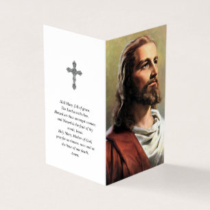 Katolska Prayer-kort Jesus Kristus Visitkort