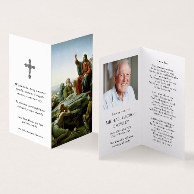 Katolska Prayer-kort | Jesus Läraren Kort (In- och utsida)