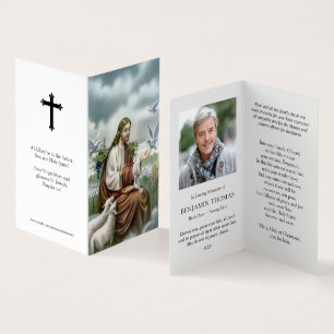 Katolska Prayer-kort Jesus med Doves Kort