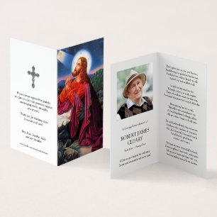 Katolska Prayer-kort Jesus Praying Kort