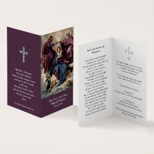 Katolska Prayer-kort Koronation Kort
