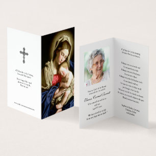 Katolska Prayer-kort Madonna & Child Kort