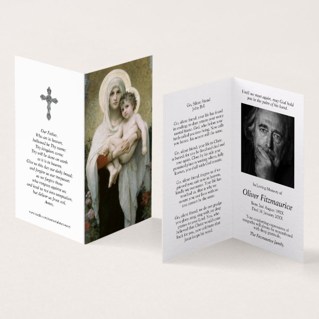 Katolska Prayer-kort | Madonna of Ro Kort (In- och utsida)