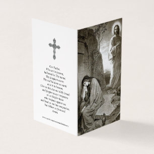 Katolska Prayer-kort Mary & Jesus Grav 1 Kort