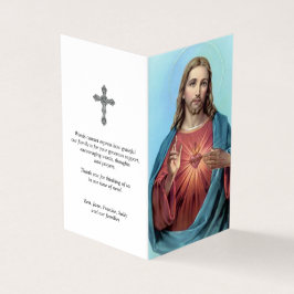 Katolska Prayer-kort | Mest kärleksfullt hjärta Visitkort