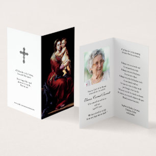 Katolska Prayer-kort Rosaris Madonna Kort