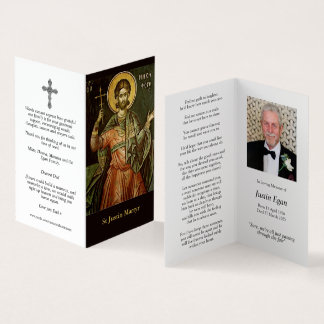 Katolska Prayer-kort | St Justin Martyr Kort