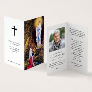Katolska Prayer-kort Våra Dam Lourdes 1 Kort