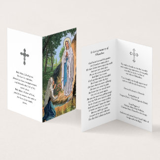 Katolska Prayer-kort | Våra Dam Lourdes 2 Visitkort