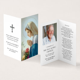Katolska Prayer-kort | Vierge au Chapelet Visitkort