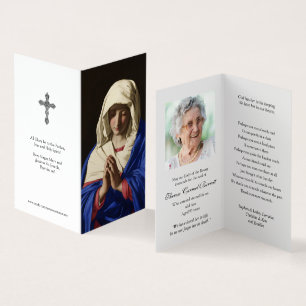 Katolska Prayer-kort Virgin i Prayer Kort