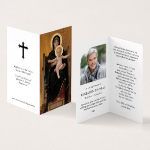 Katolska Prayer-kort Virgin & underordnad Visitkort