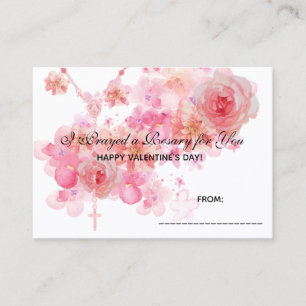 Katolska Rosary Rosa ros Religiösa Valentine Visitkort