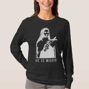 Katolska skolans nun-kyrka och kristen läsk t shirt