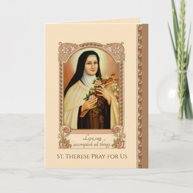 Katolska St. Therese the Little Flower of Jesus Kort (Framsida)
