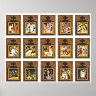 Katolska Station vid Kor Collage Poster
