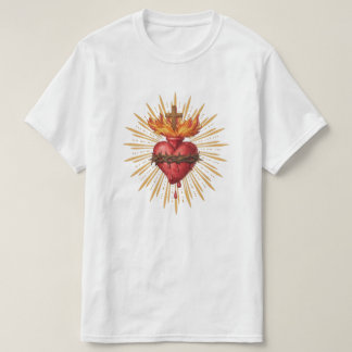 Katolska traditionella kläder med Jesu heliga hjär T Shirt