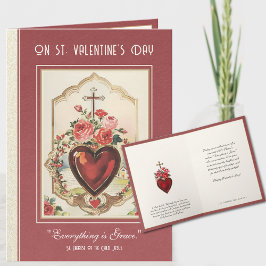 Katolska Valentine Ro St. Therese Heart Kor Kort