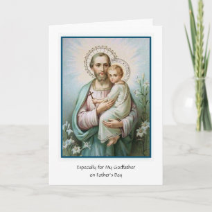 Katolske gudfar St. Josef Faders Dag Jesus Kort
