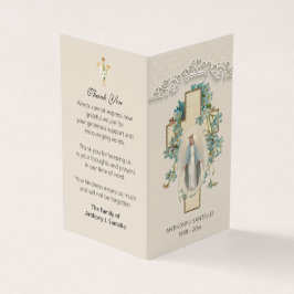 Katolskt begravningskort Mary Prayer Heliga Card Visitkort