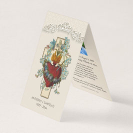Katolskt begravningskort Mary Prayer Heliga Card Visitkort