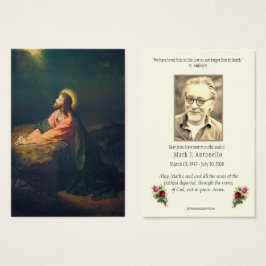 Katolskt begravningstal Jesus Heliga Card Visitkort