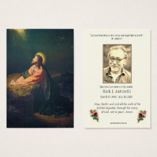 Katolskt begravningstal Jesus Heliga Card Visitkort