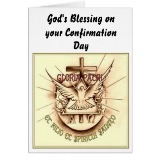 Katolskt bekräftelsekort hälsningskort