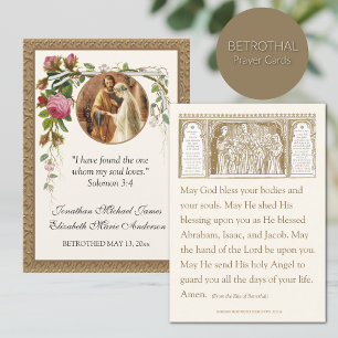 Katolskt betrothal Prayer Heliga Card Visitkort