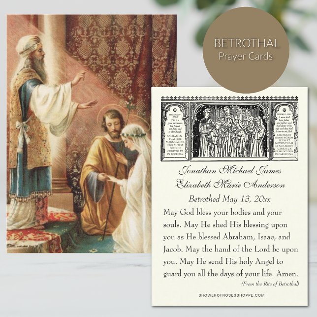 Katolskt betrothal Prayer Heliga Card Visitkort (Skapare uppladdad)