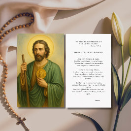 Katolskt bible St. Jude Photo Healing Prayer Card Visitkort