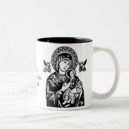 Katolskt blended Virgin Mary Jesus Änglar Två-Tonad Mugg