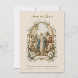 Katolskt bröllop Cana Save the Date Spara Datumet