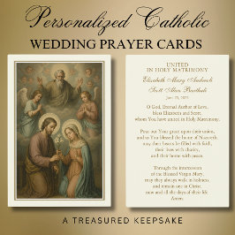 Katolskt Bröllop Prayer Card Betrothal Visitkort