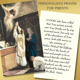 Katolskt erbjudande av priesthood Prayer-massa Placeringskort