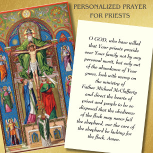 Katolskt erbjudande av priesthood Prayer-massa Placeringskort