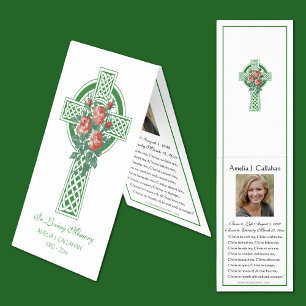 Katolskt Funeral Irish Ro Prayer Card Visitkort