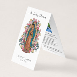 Katolskt Heliga för Guadalupe Prayer Visitkort