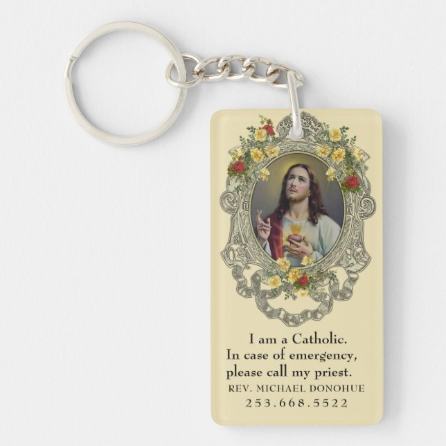 Katolskt ID Religiösa Helig Heart of Jesus  (Framsidan)