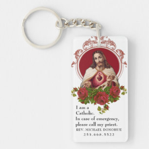 Katolskt ID Religiösa Helig Heart of Jesus Keych